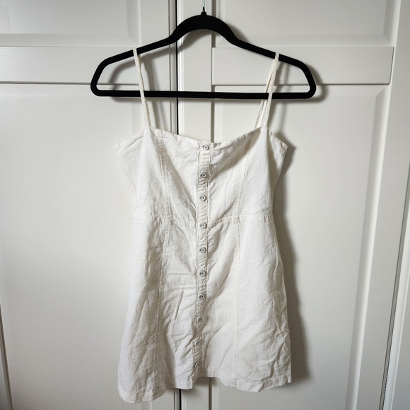 STREETWEAR SOCIETY White linen dress Size S - Picture 1 of 10